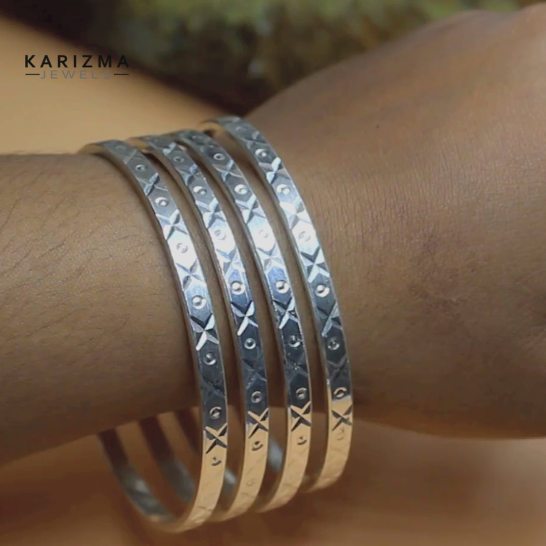 Indian Real Silver Women Bangles Bracelet 