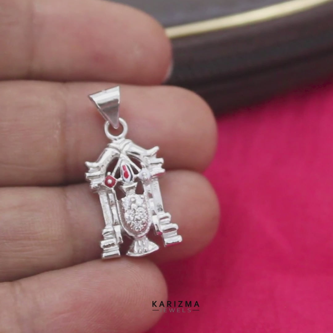 Tirupati Balaji Lord Venkateswara 925 Silver Spiritual Pendant