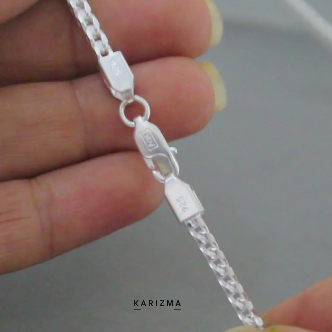 925 Real Sterling Silver franco Neck Chain 20"