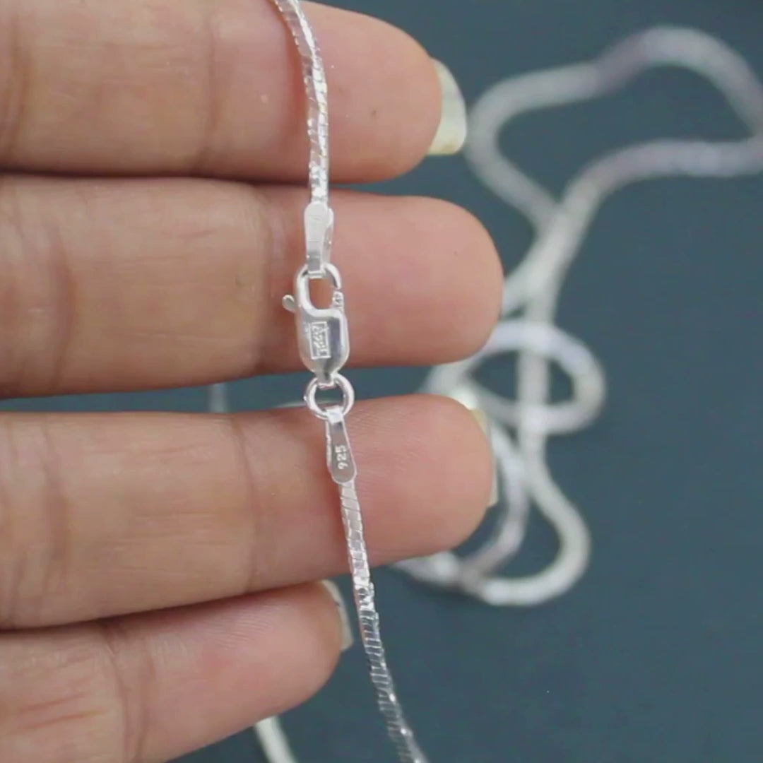 925 Sterling Silver women daily wear Neck chain 30"