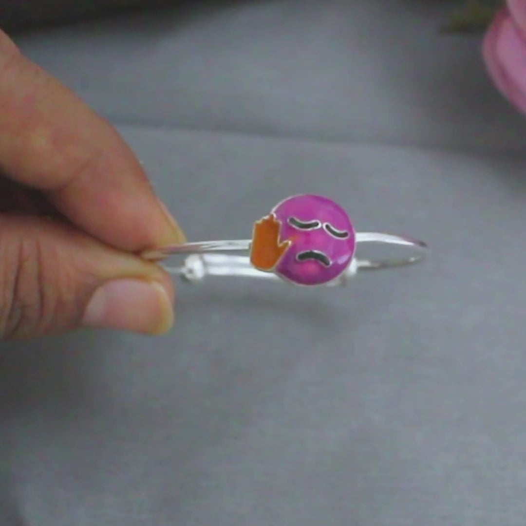 Baby Toddler silver Bangles Bracelet - Single
