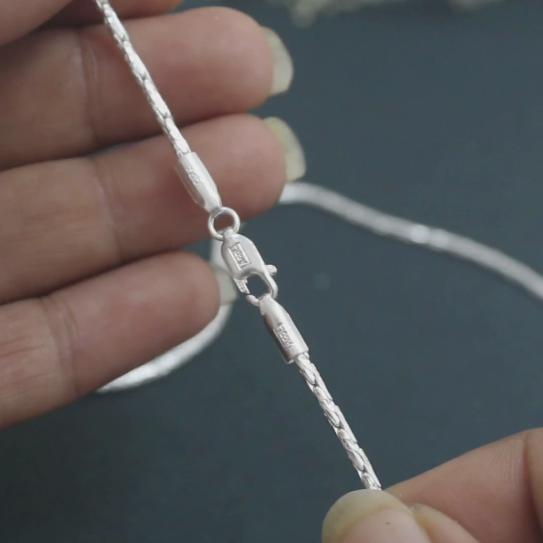 Indian 925 Sterling Silver gifting Unisex Neck Chain 20"