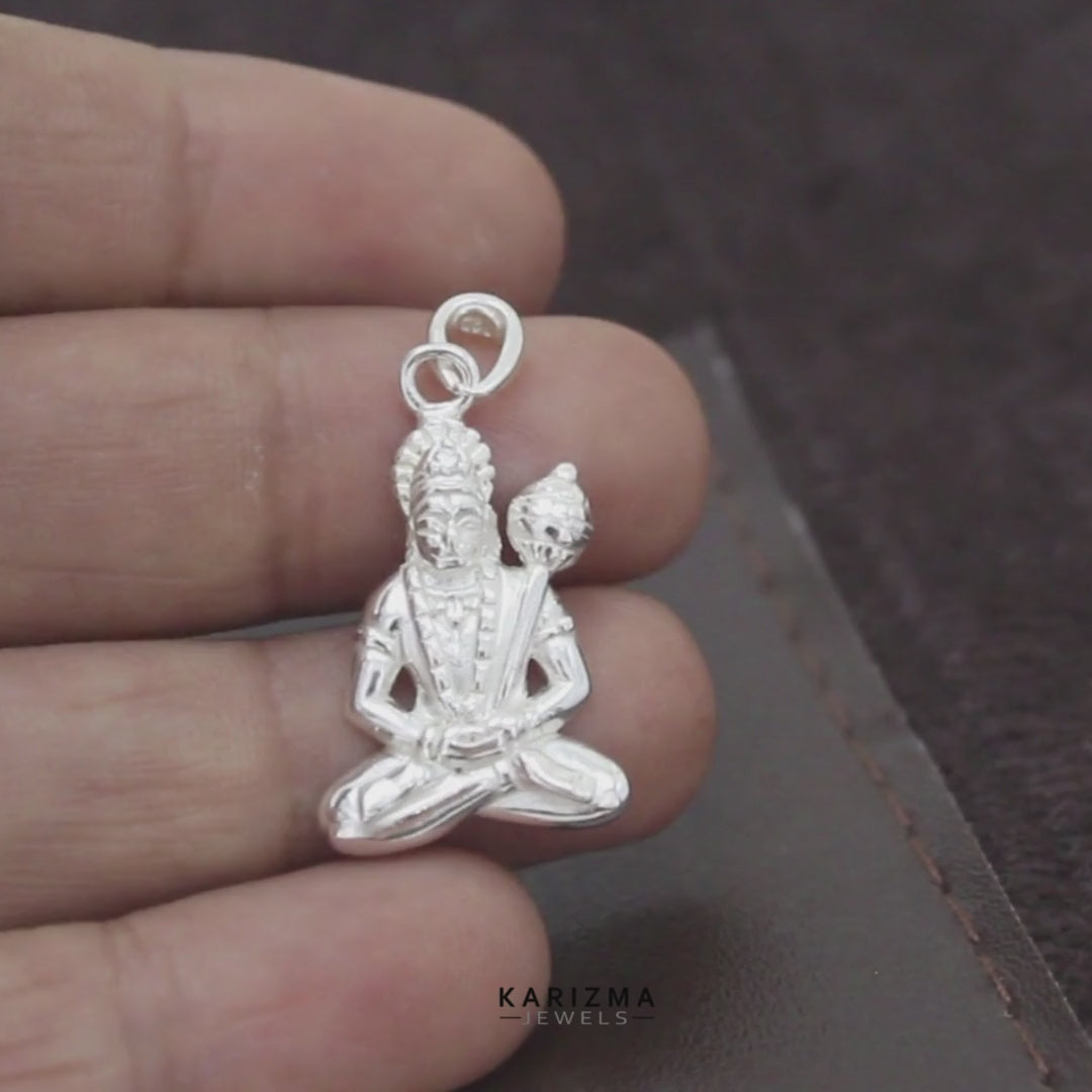 Blessed Hanuman 925 Sterling Silver Pendant