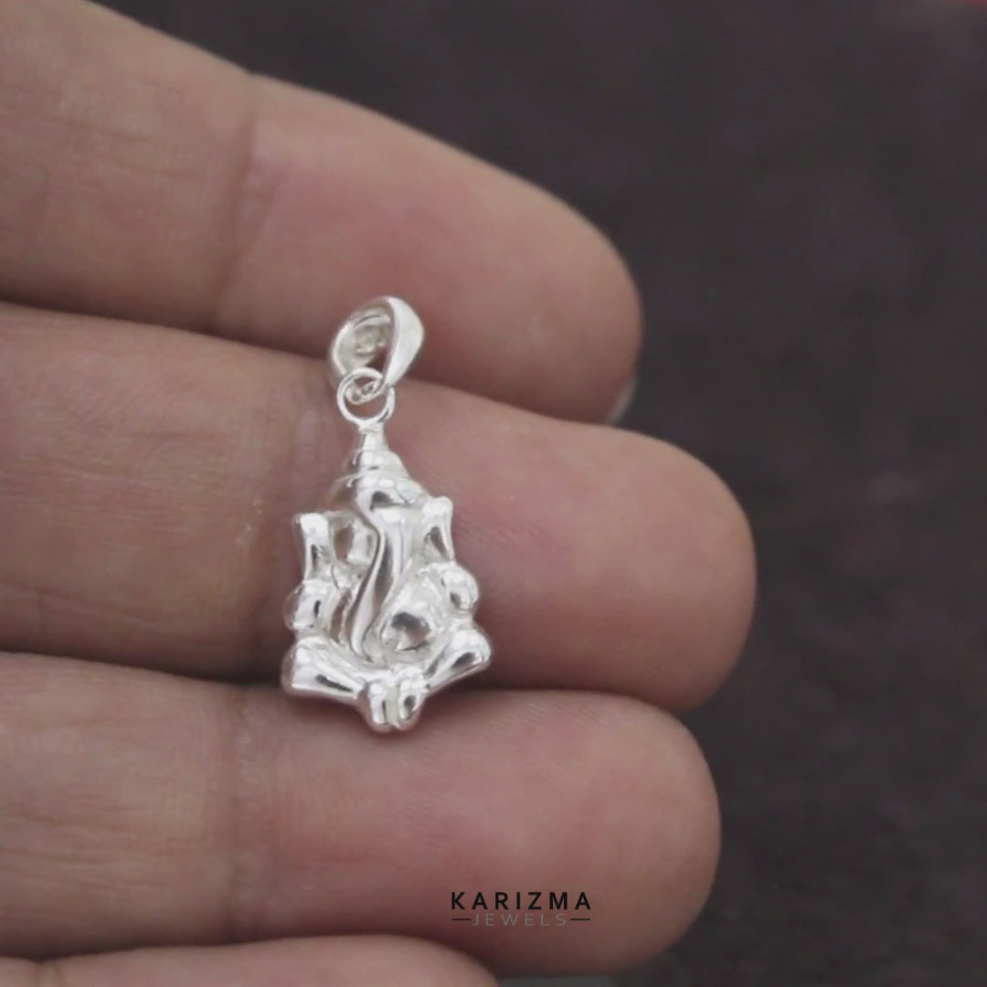 Sacred Lord Ganesha 925 Sterling Silver Pendant