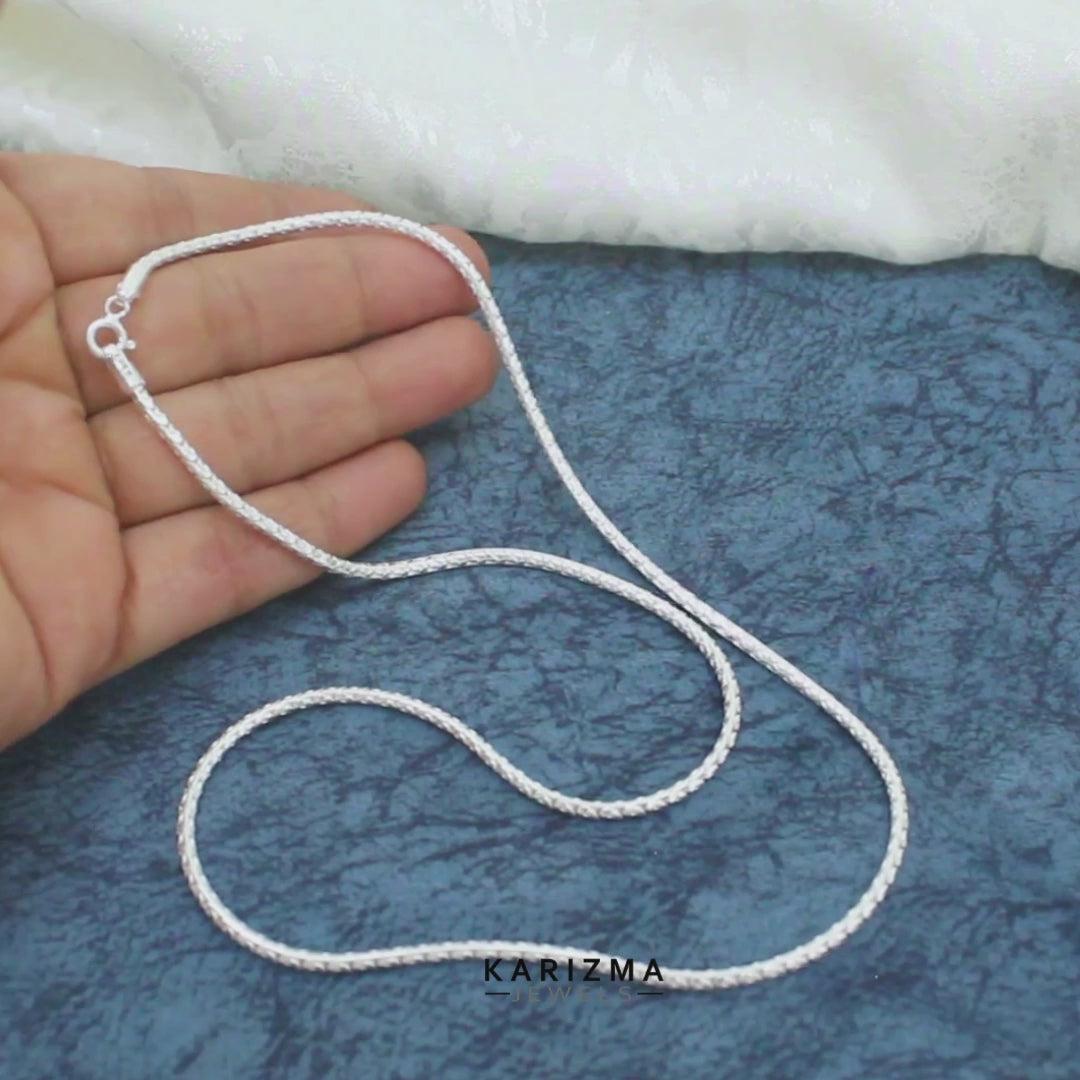 Indian Classic 925 Sterling Silver Chain - 20 inch