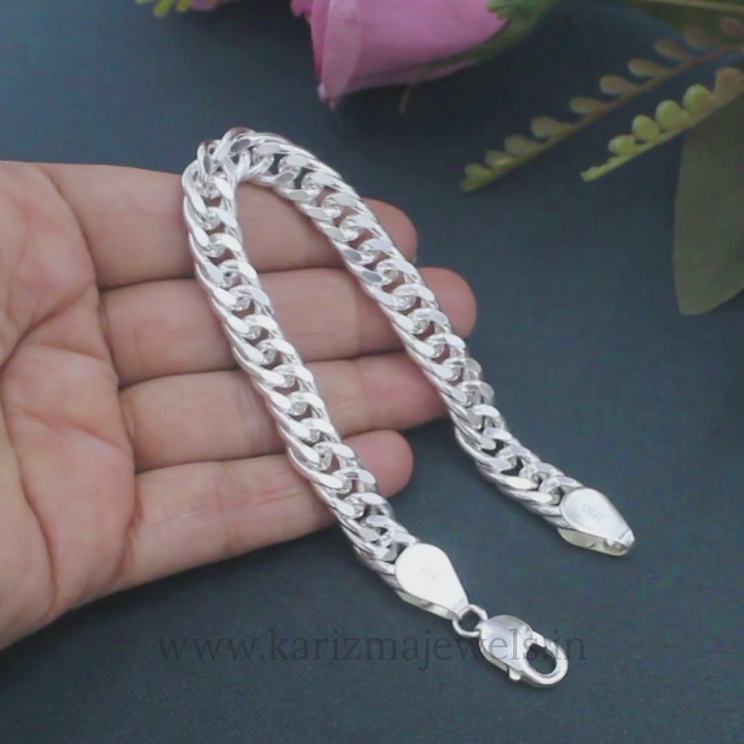 Premium Men's Flat Chain Bracelet – 925 Sterling Silver