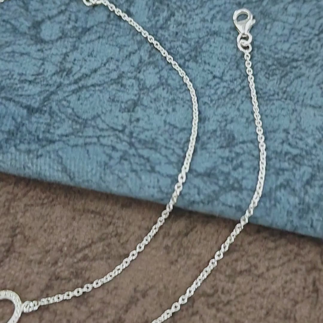 925 Sterling Silver girlish Mini Heart Link Bracelet Chain Anklet Pair 10.3"