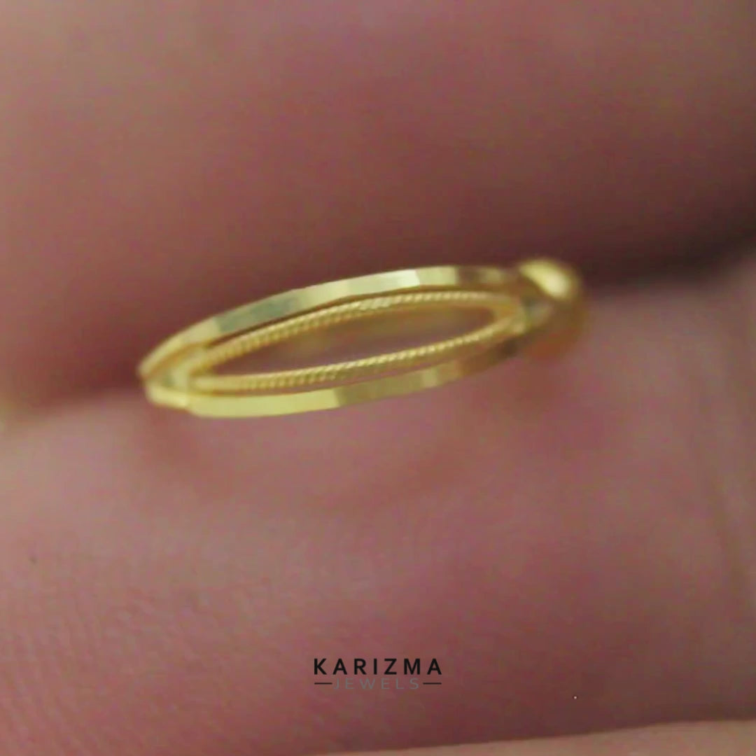 Elegant Petite Garland Gold Nose Ring – Dainty 18K Gold Nose Ring for Women
