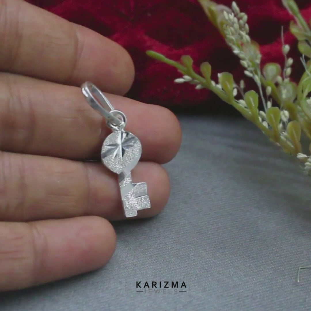 Pure Silver KEY Chaabi Pendant for Luck and Astrology use
