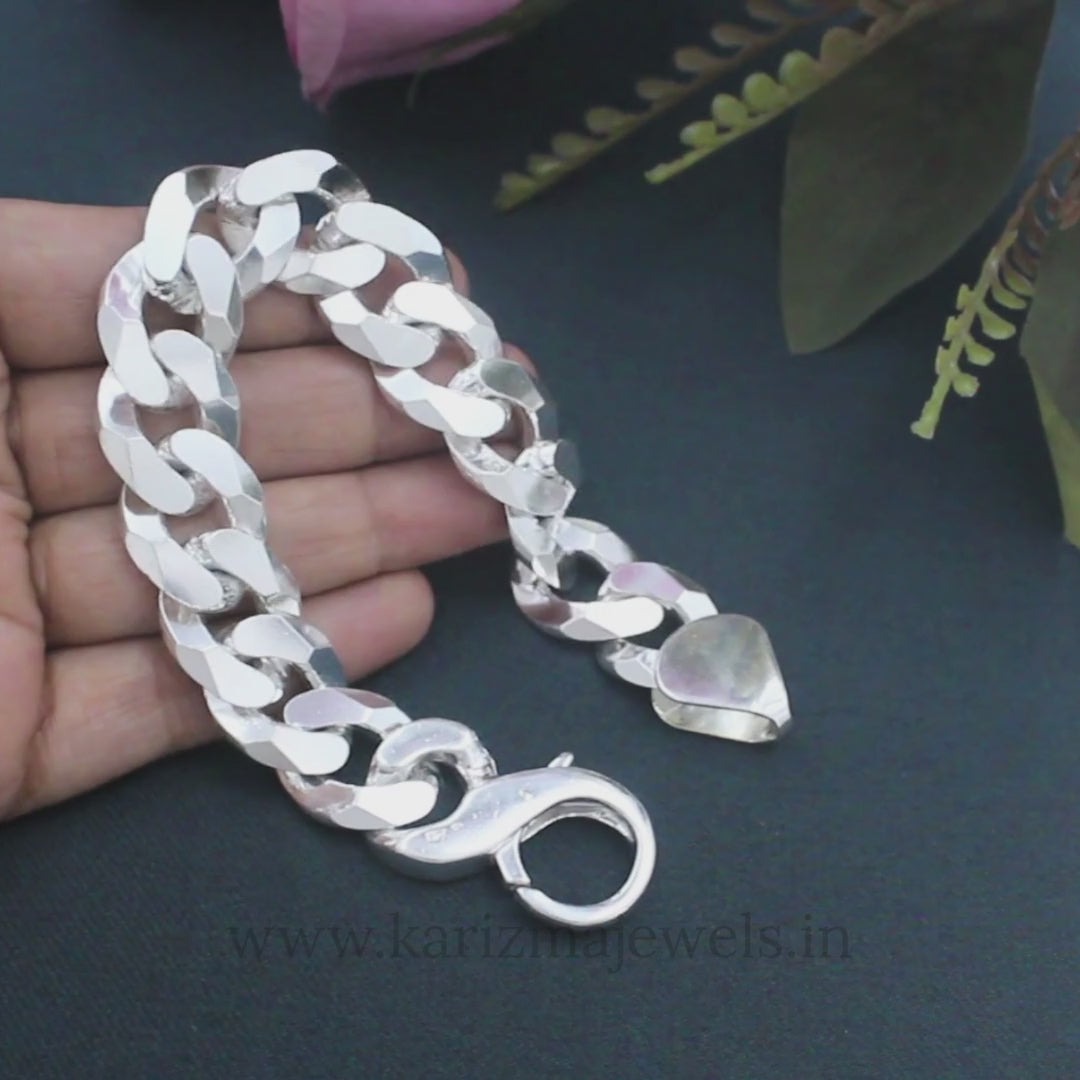 Men's Premium Cuban Link Wrist Bracelet – Classic Silver Style