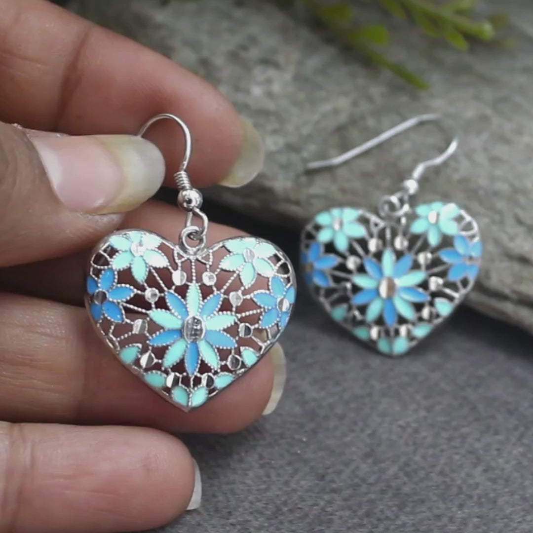 925 Sterling Silver Love Drops Earrings