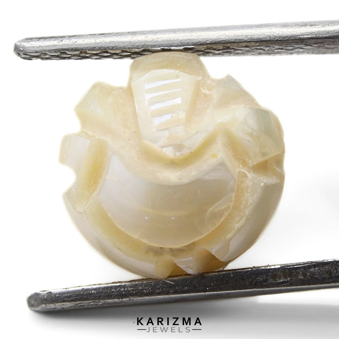 6.8Ct Real Natural Pearl Carved Lord Ganesha For Wealth & Prosperity