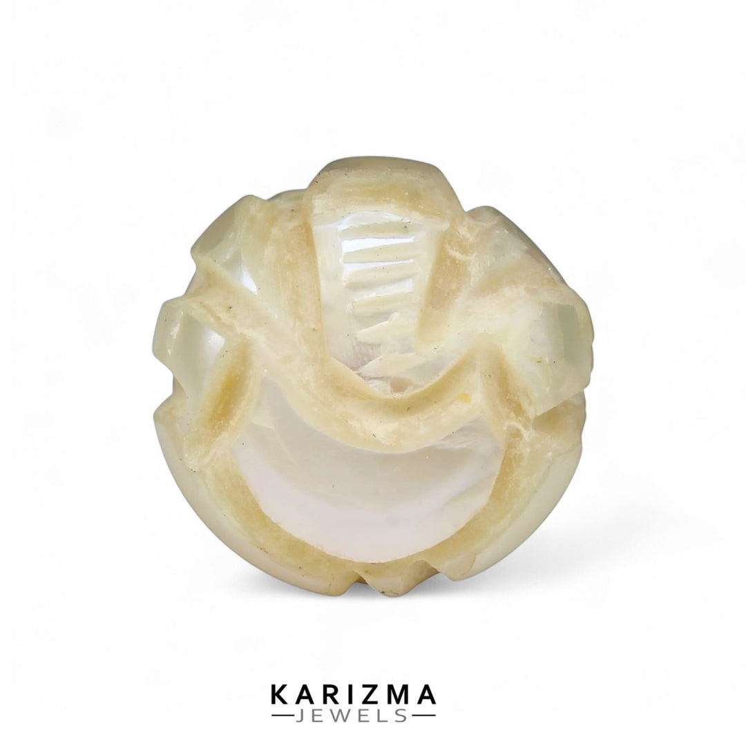 6.8Ct Real Natural Pearl Carved Lord Ganesha For Wealth & Prosperity