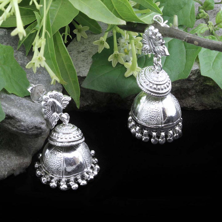 Ethnic Indian Jhumka Dangle Earrings 925 Sterling Silver