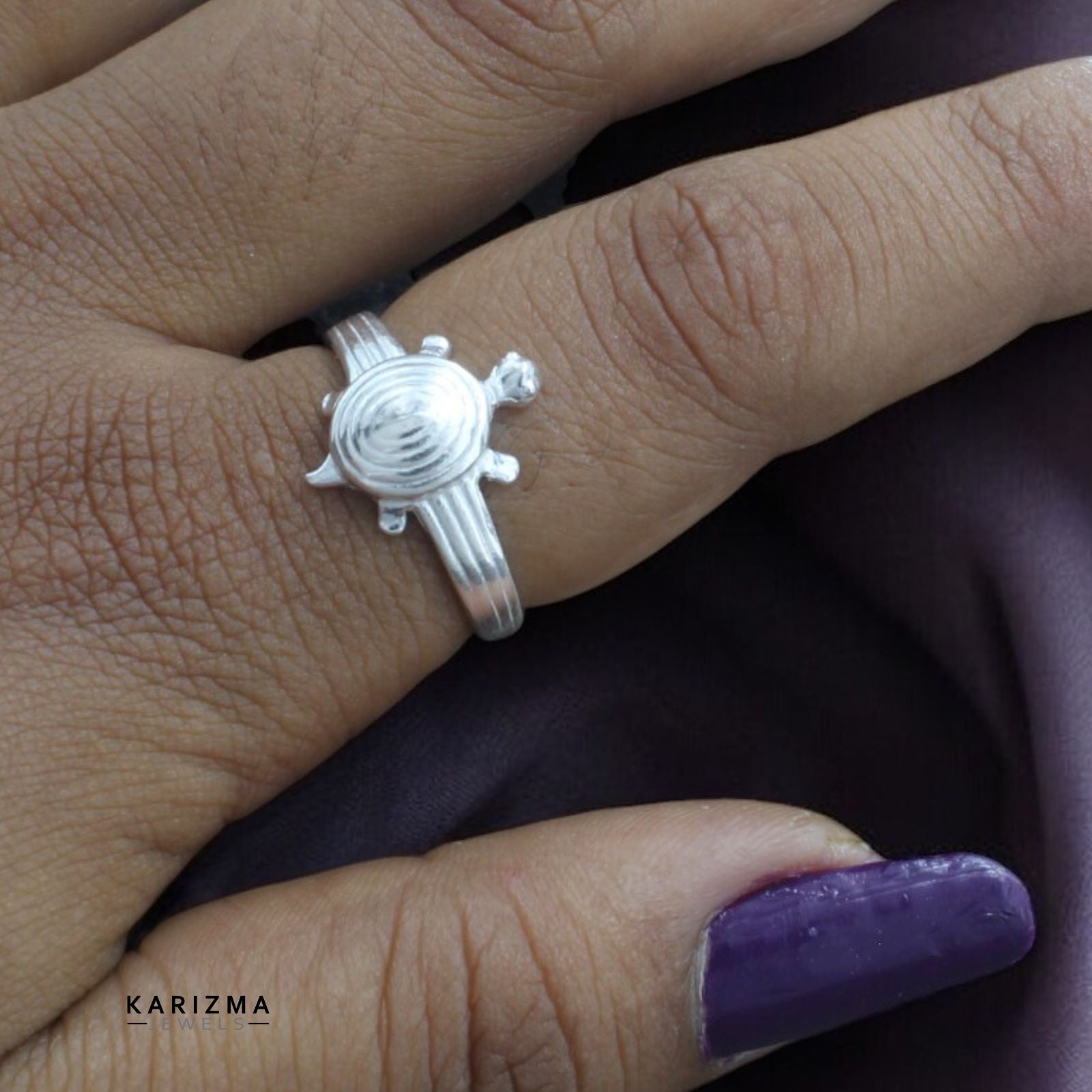 Indian cultural Turtle Style Real Sterling Silver Unisex Ring – Karizma ...