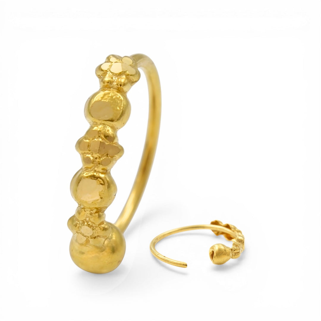 18K Real Gold Nose ring Indian Women Timeless Elegance Nose Hoop Ring 22g