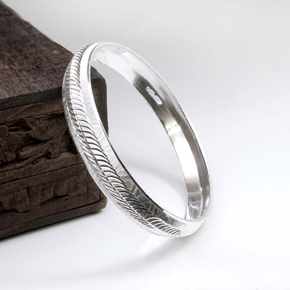 Amazon.com: ECLIPSE DESIGNS Handmade Real Sterling Silver Bracelet -  Forget-Me-Not Pattern - 925 Silver Bracelets For Women - Made in Alaska  (Medium - 7 1/4