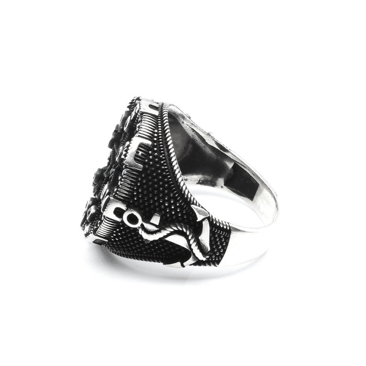 925 Sterling Silver Turkish Style CZ Men's ring