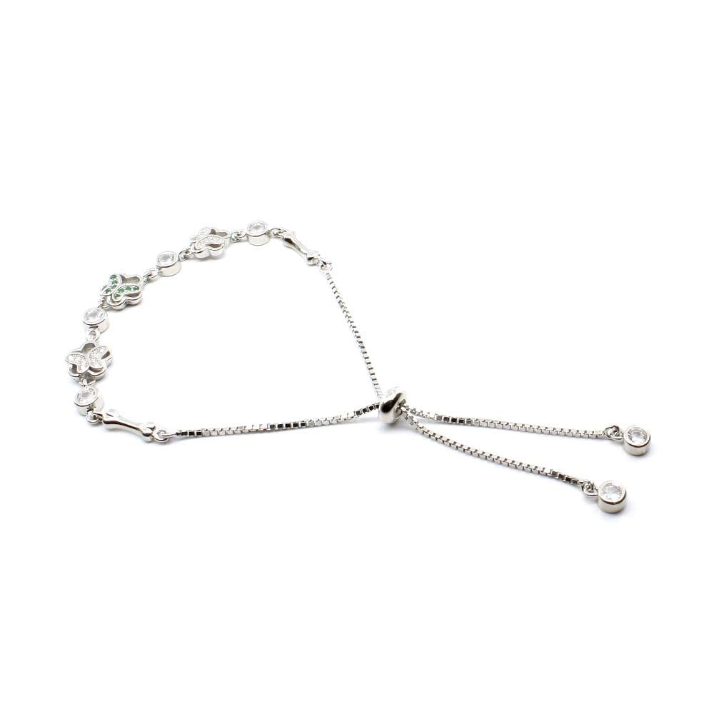 Attacus Butterfly|925 Sterling Silver Butterfly Bracelet - Adjustable  Diamond-studded Chain
