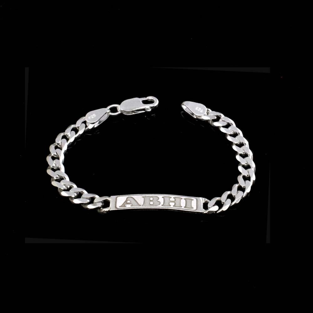 Personalised name bracelet Sterling Silver for Kids