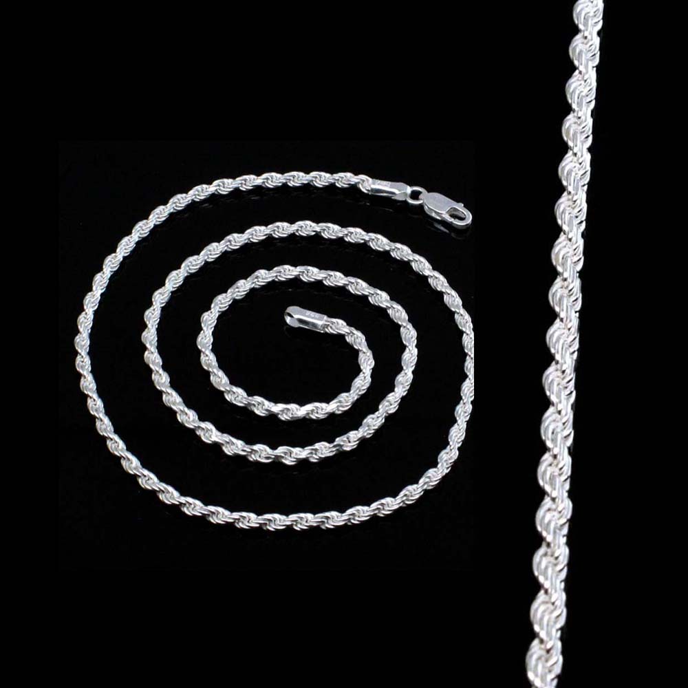 Real 925Sterling Silver Indian Chain 20" Neck Chain