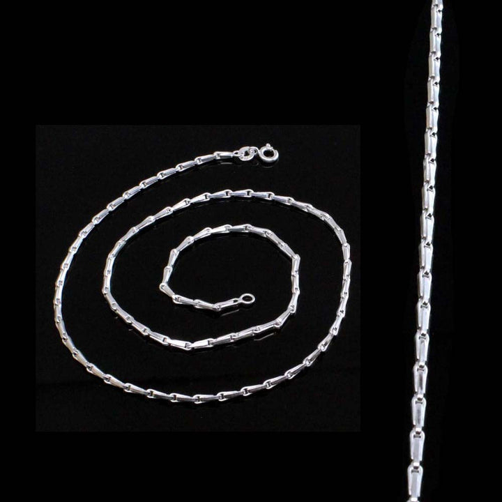 925 Sterling Silver Indian Chain 18" Neck Chain