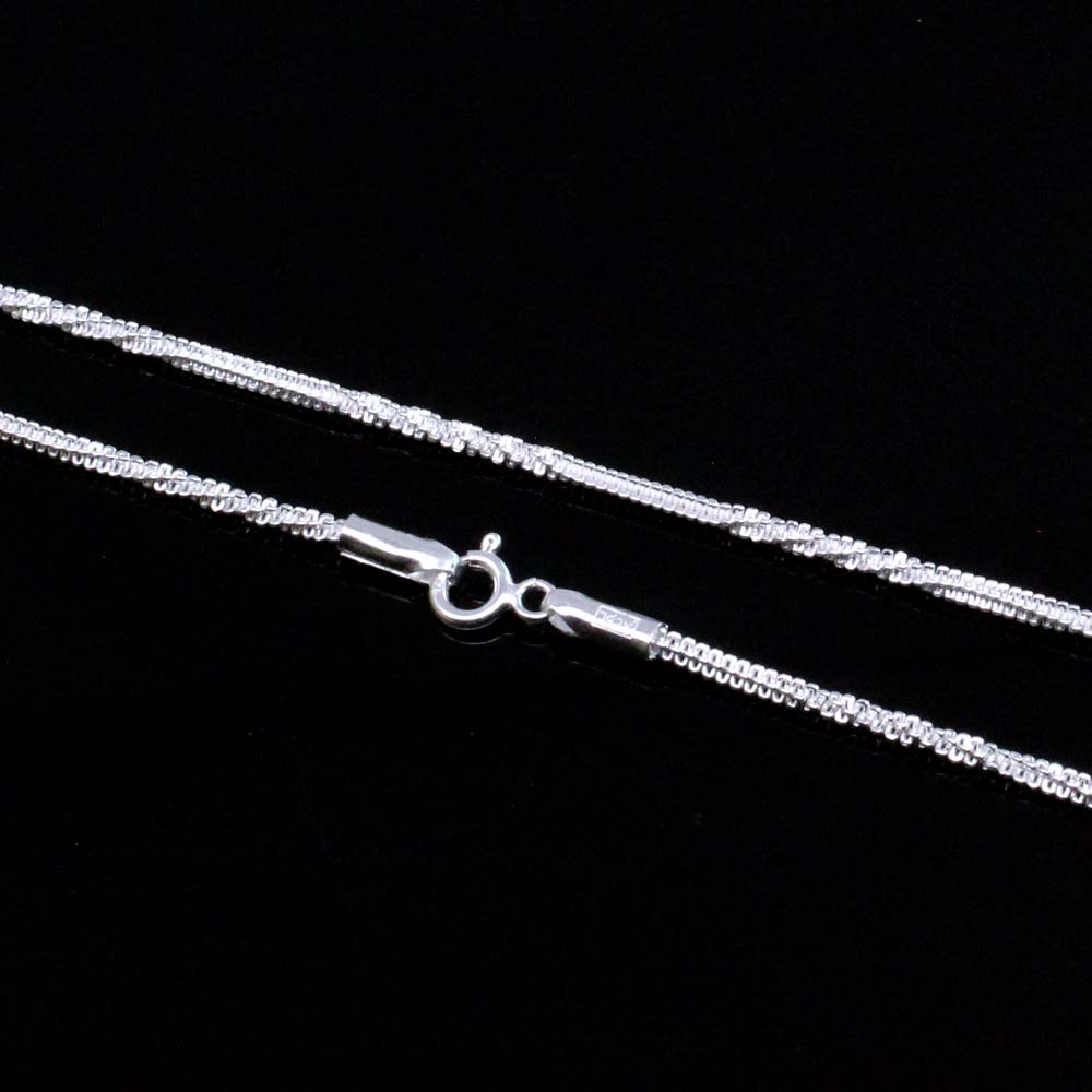 925 Sterling Silver Indian Style Chain 18" Neck Chain