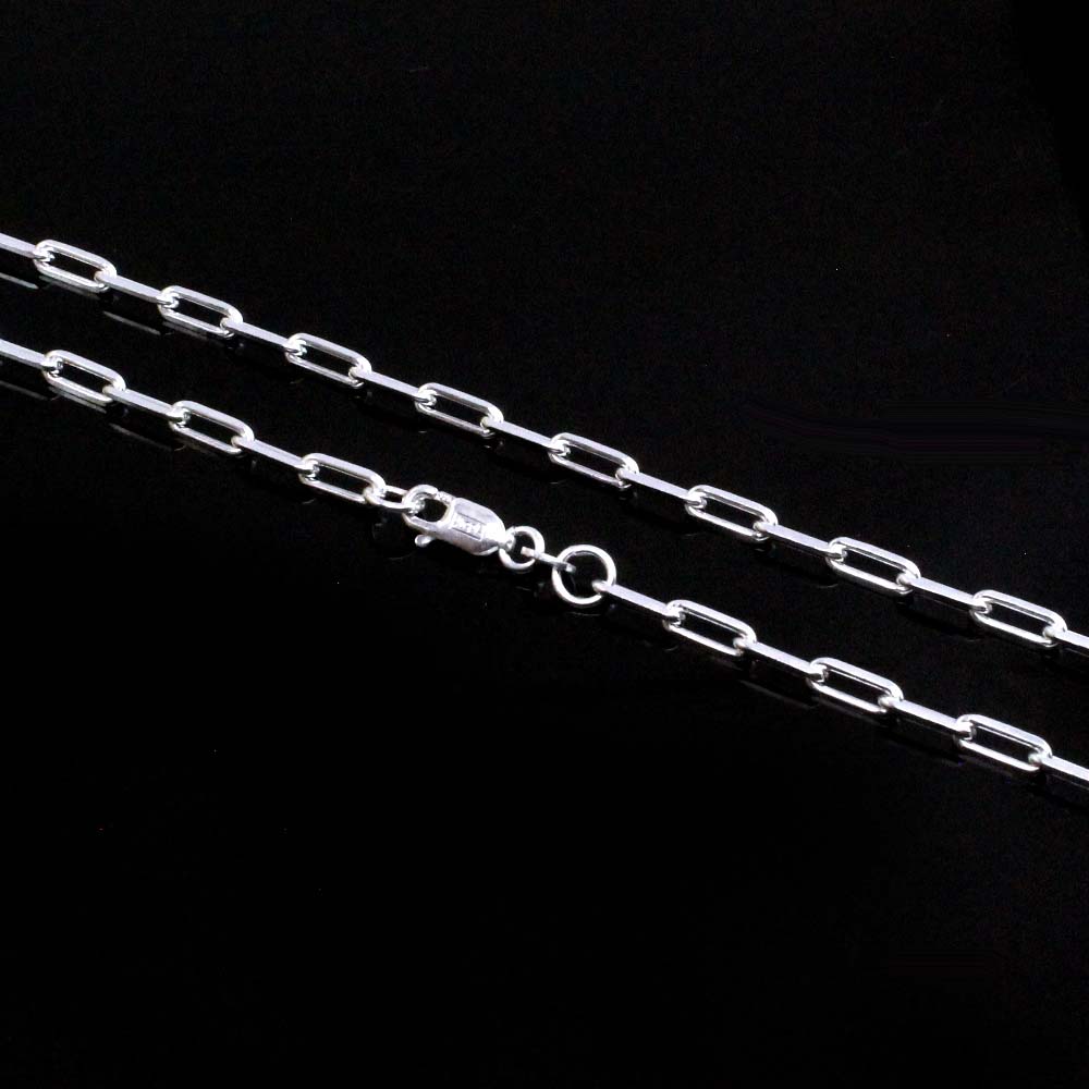 Real Solid Silver Indian Box Style Chain 20" Neck Chain