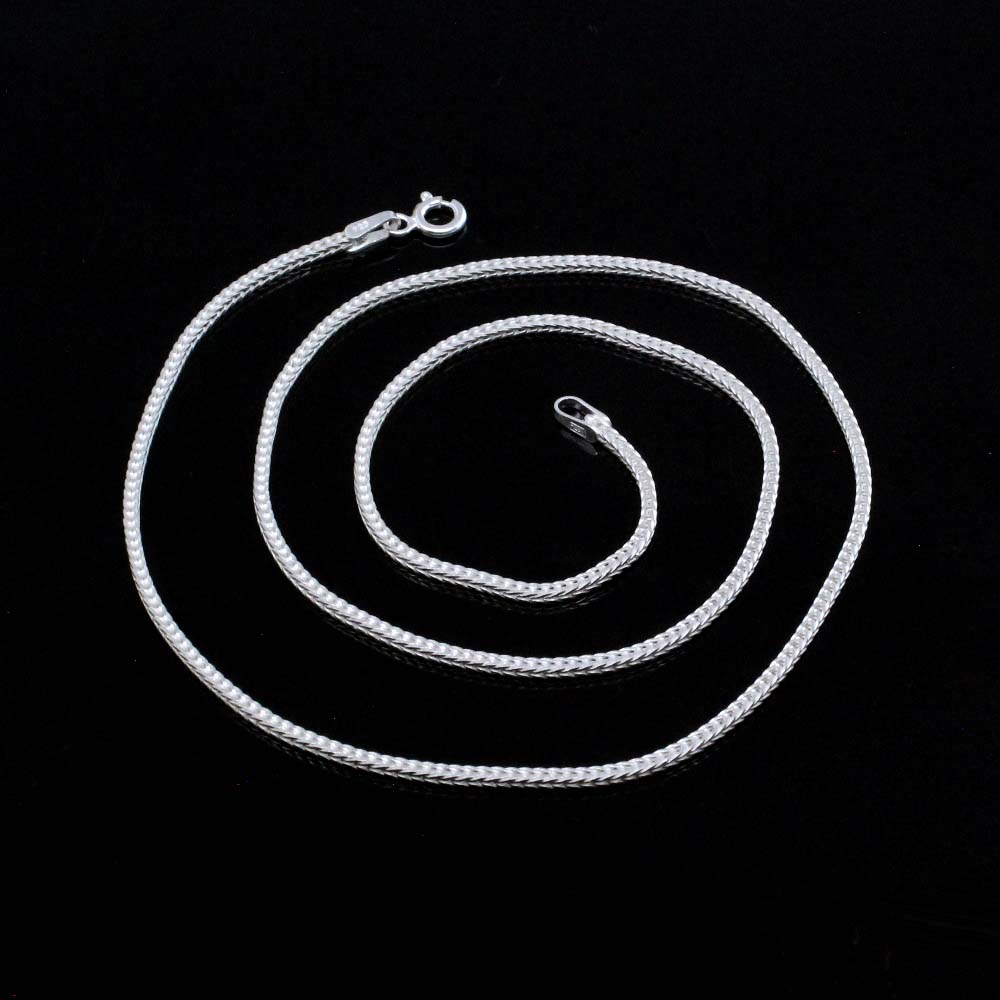 925 Sterling Silver Indian Style Neck Chain 18"