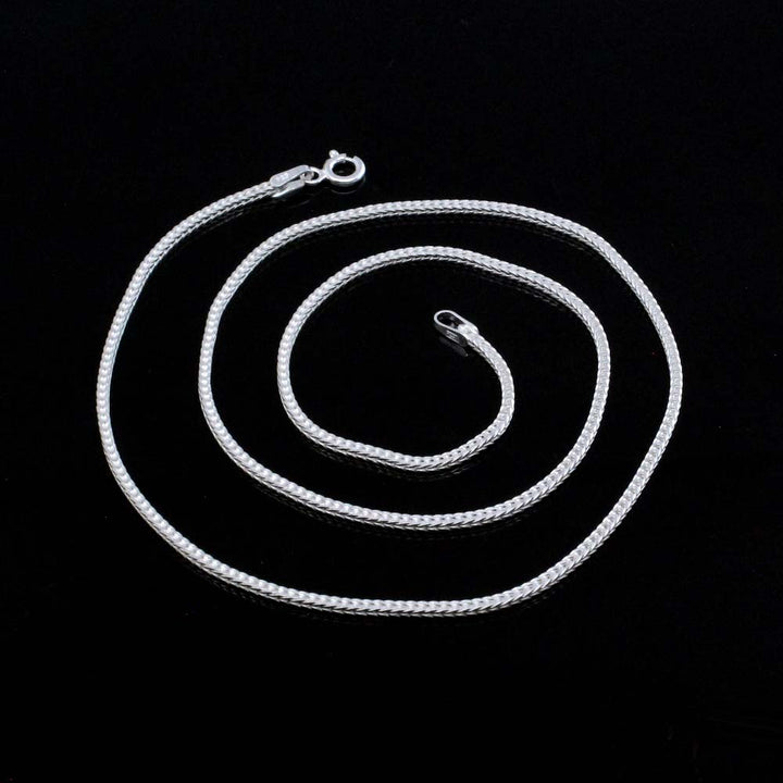 925 Sterling Silver Indian Style Neck Chain 18"