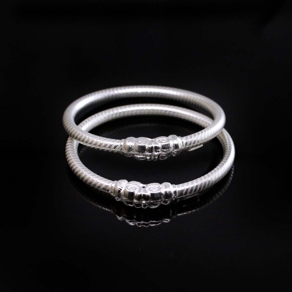 Real 925 Silver Bangles Bracelet Pair - 5 CM