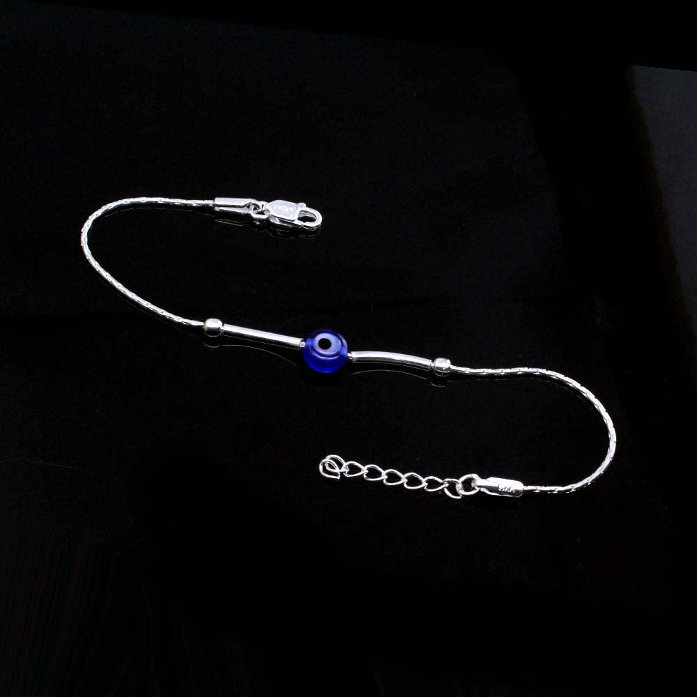 Evel Eye Real Silver bracelet Rakhi for men women 8"