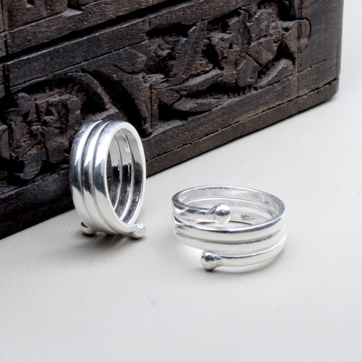 Beautiful Real 925 Silver Toe Rings Indian Handmade bichia foot ring