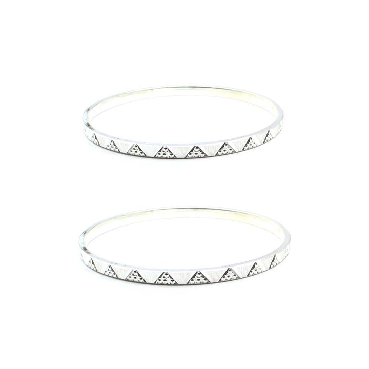 990 Real Silver Women Bangles Bracelet (Kangan)-Pair