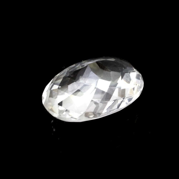 37.4Ct Natural Clear Crystal Quartz Oval Checker Fine Gemstone