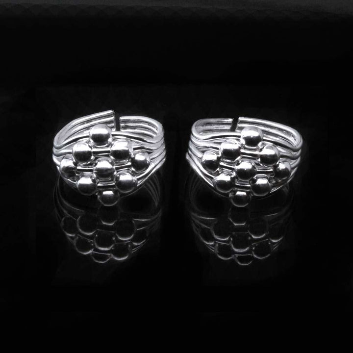 Real 925 Sterling Silver Indian Bridal Women Toe Ring Pair