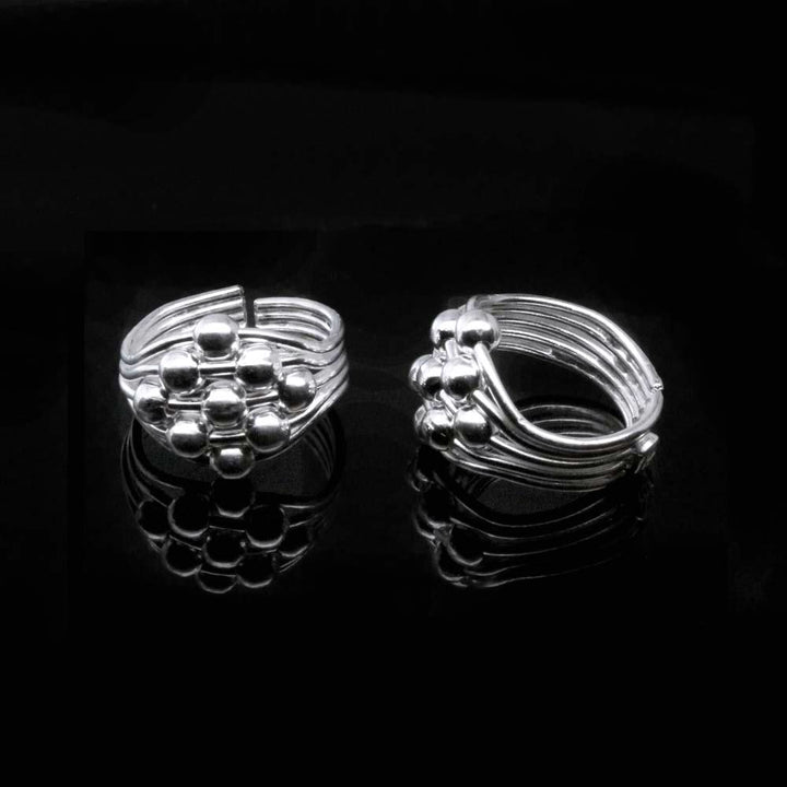 Real 925 Sterling Silver Indian Bridal Women Toe Ring Pair