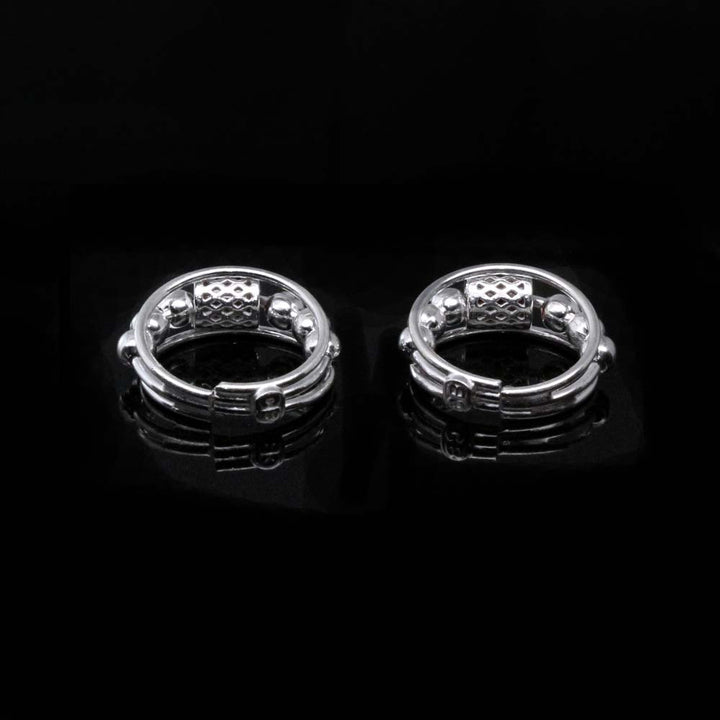 Traditional Style Real Sterling Silver Indian Women Toe Ring Pair