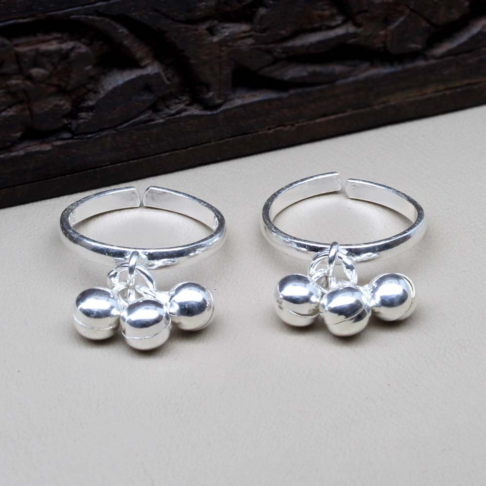 Real Sterling Silver Indian Women THUMB and Finger Toe Ring set of two Pair