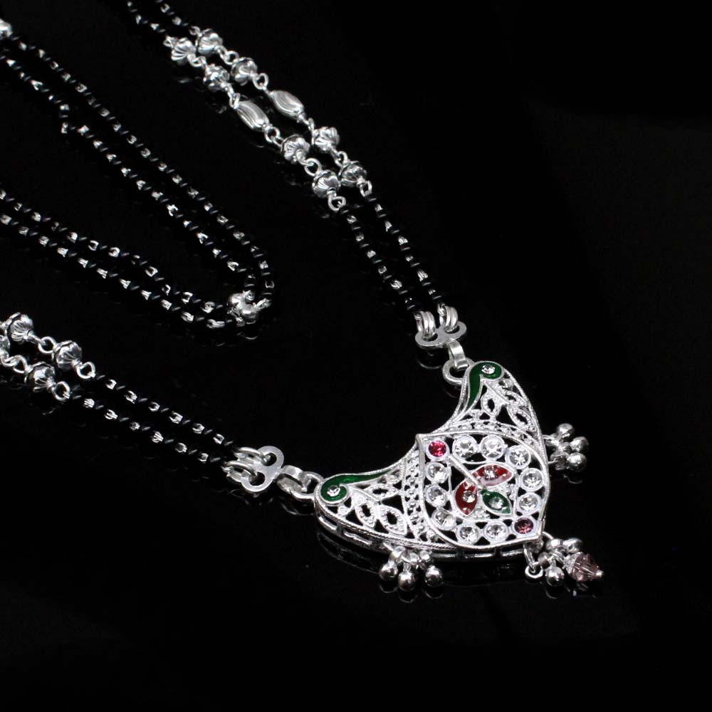 Indian sterling silver Mangalsutra women Weding chain gift for wife