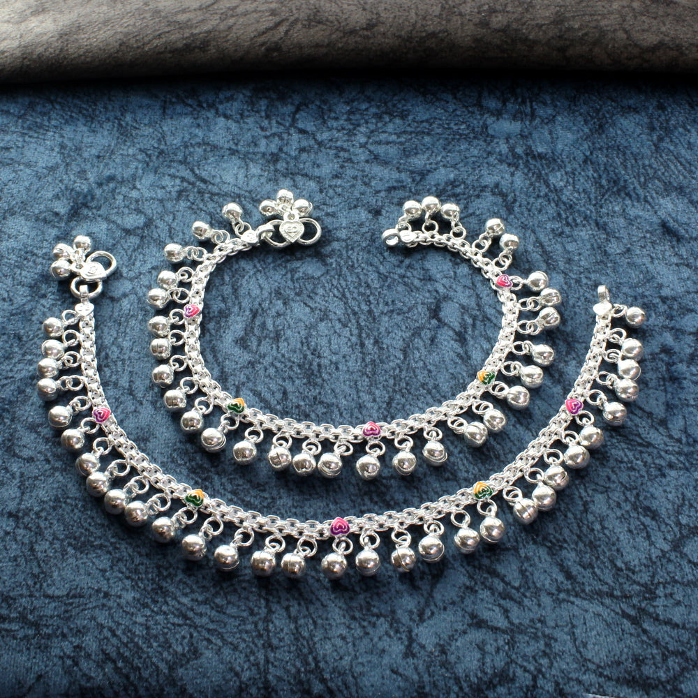 Payal Design Baby Anklets With Bells Bell Anklet Silver Payal For
