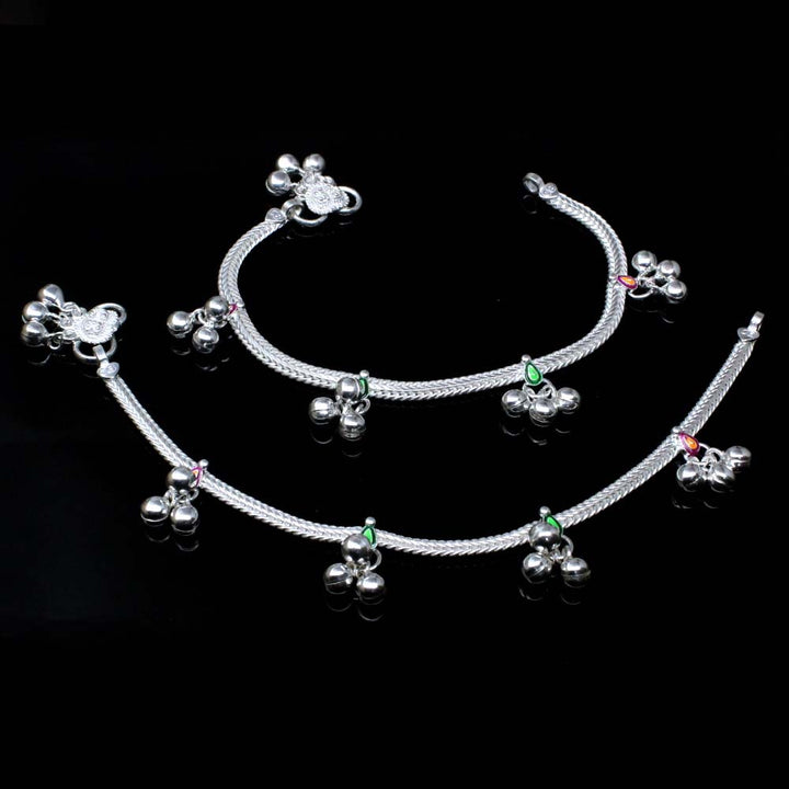 Cute 925 Silver Kids Anklets Ankle chain foot baby Bracelet 7.5"