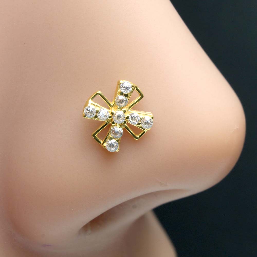 Trendy Fashion Real Gold Nostril for women