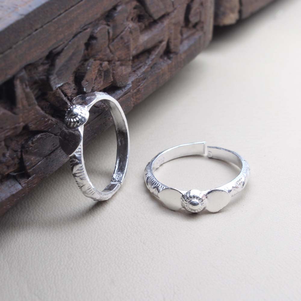 Cute Ethnic Indian Handmade Toe Ring Pair Real Sterling Silver bichhiya for women