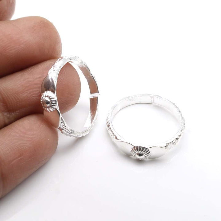 Cute Ethnic Indian Handmade Toe Ring Pair Real Sterling Silver bichhiya for women