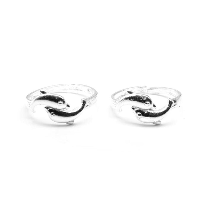 Real 925 Silver Indian Fish style Women Toe Ring Pair