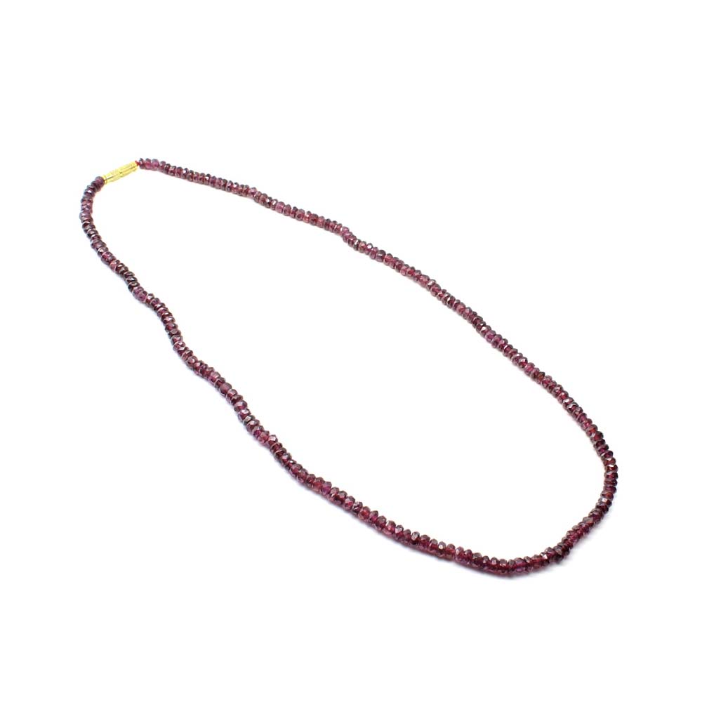 116.50 Carats Natural Rhodolite Garnet Gemstone 4.6 mm beads single line Necklace 20"