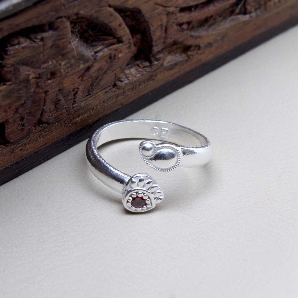 Indian traditional 925 Sterling Silver Banjuri Toe Ring for Women & girls