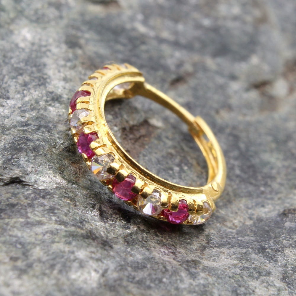 Buy Tribal Nose Ring, Indian Nose Ring, Gold Nose Ring, Solid Gold Nose Ring,  Nose Ring, Nose Hoop, Boho Nose Ring Gold, Nose Ring Gold 14k Online in  India - Etsy