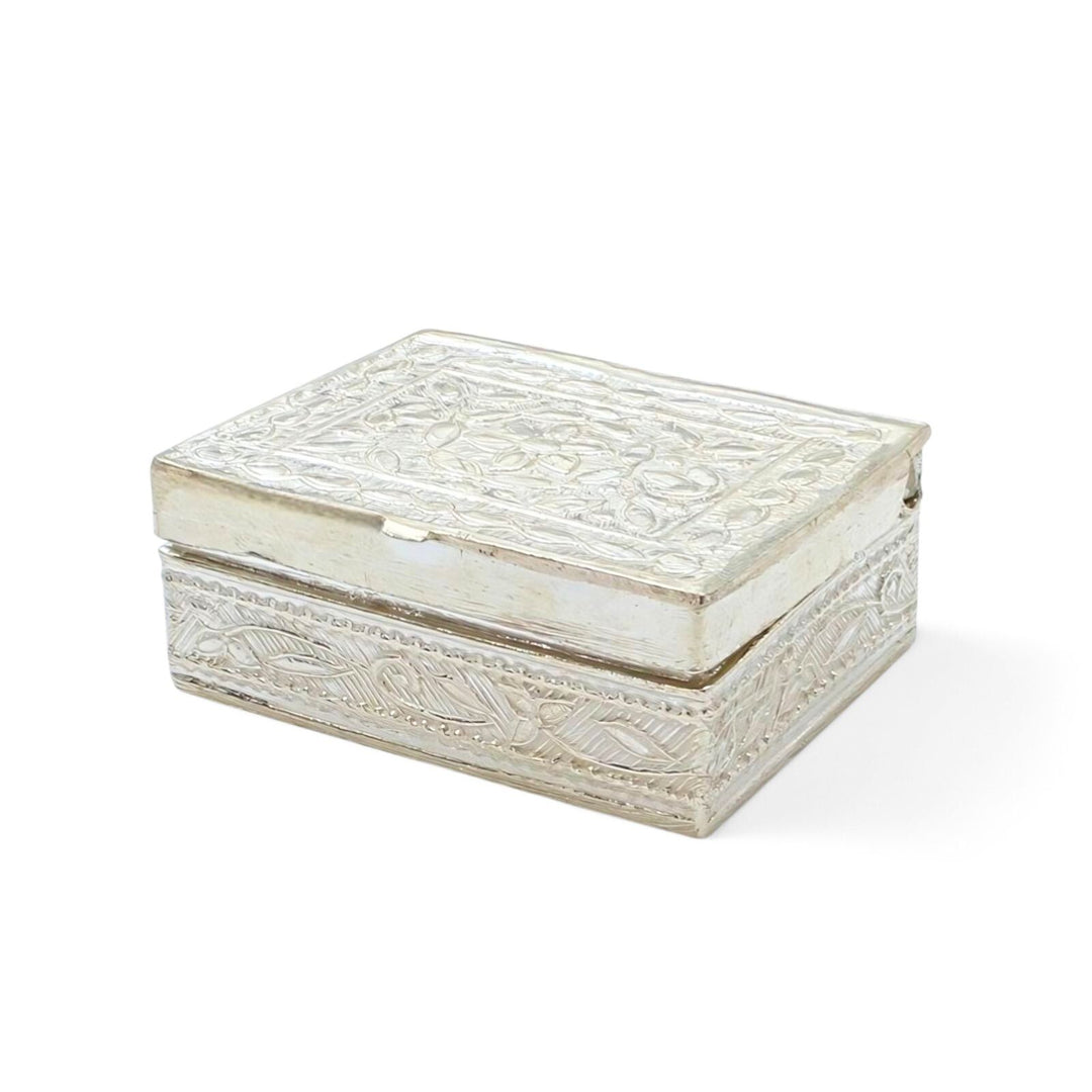 Real Silver Honey Container flower design Dibbi for Red Book Remedy